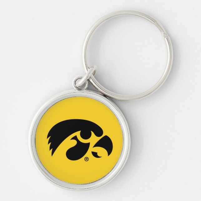 Iowa Logo | Hawkeye Keychain (Front)