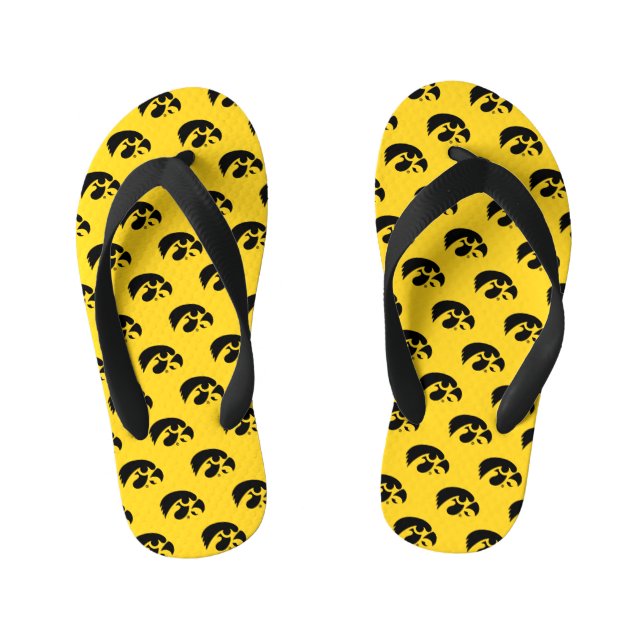 Iowa Logo | Hawkeye Kid's Flip Flops (Footbed)
