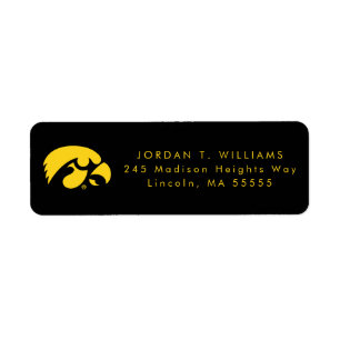 Iowa Logo Hawkeye Label