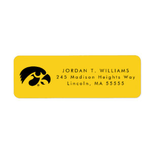 Iowa Logo Hawkeye Label
