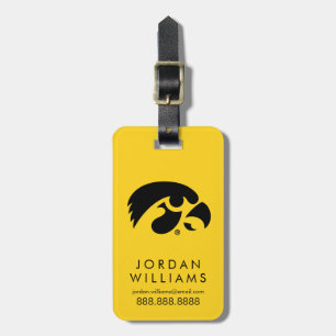 Iowa Logo Hawkeye Luggage Tag
