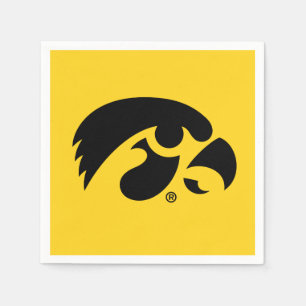 Iowa Logo Hawkeye Napkins