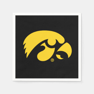Iowa Logo Hawkeye Napkins