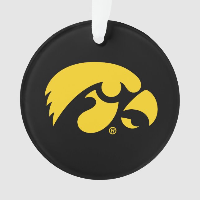 Iowa Logo | Hawkeye Ornament (Front)