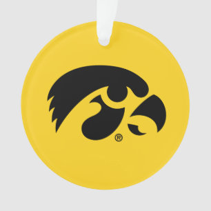 Iowa Logo Hawkeye Ornament