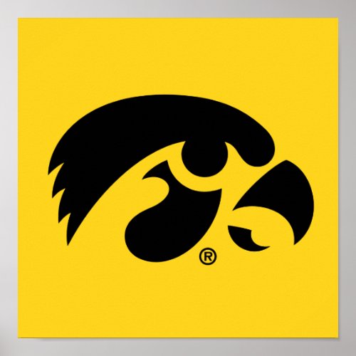 Iowa Logo  Hawkeye Poster