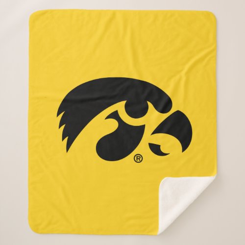 Iowa Logo  Hawkeye Sherpa Blanket