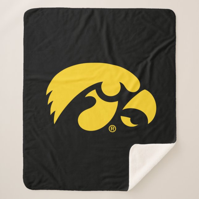 Iowa Logo | Hawkeye Sherpa Blanket (Front)