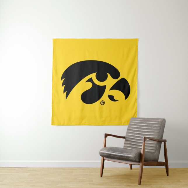 Iowa Logo | Hawkeye Tapestry (In Situ)
