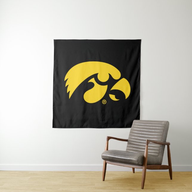 Iowa Logo | Hawkeye Tapestry (In Situ)
