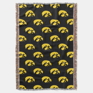 Iowa Logo Hawkeye Throw Blanket