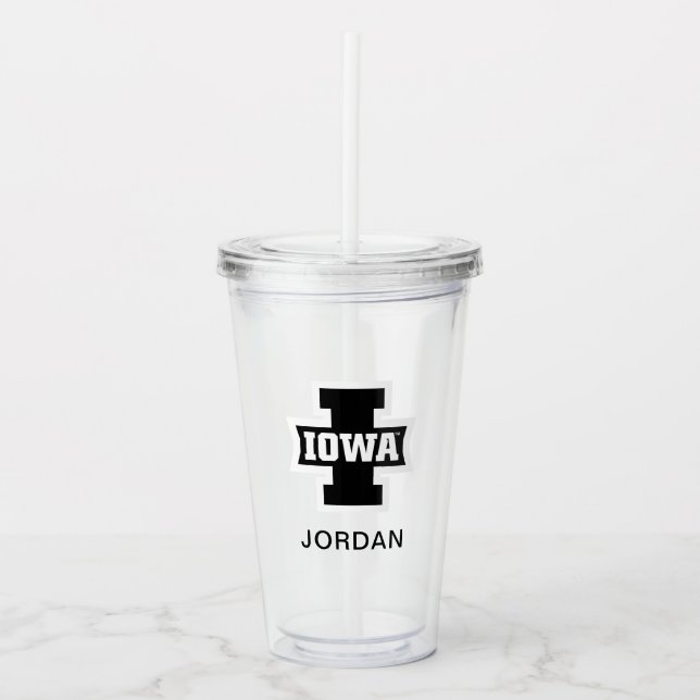 Iowa Logotype Acrylic Tumbler (Front)