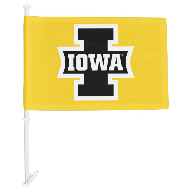 Iowa Logotype Car Flag (Front)