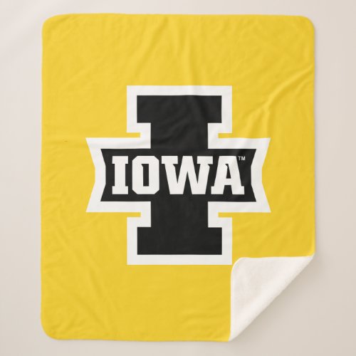 Iowa Logotype Sherpa Blanket