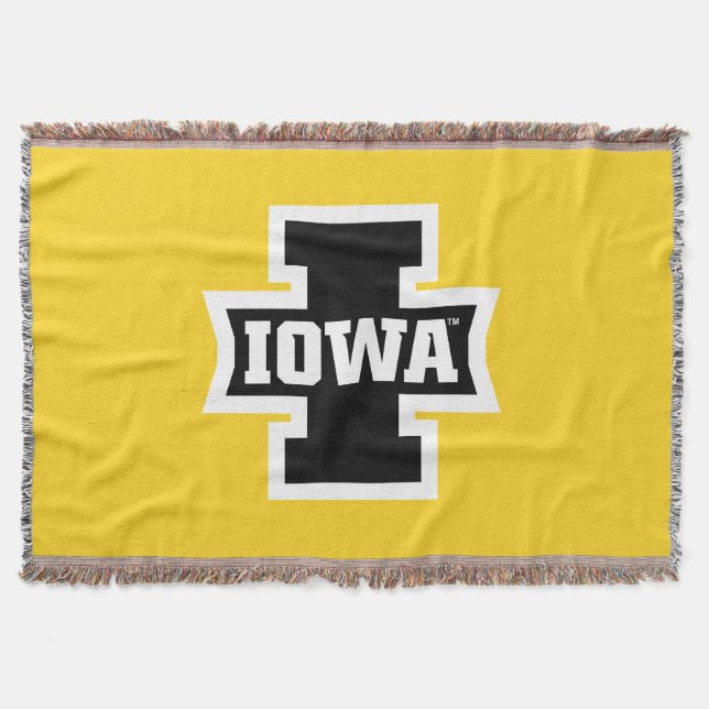 Iowa Logotype Throw Blanket (Front)