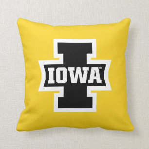 Iowa Logotype Throw Pillow