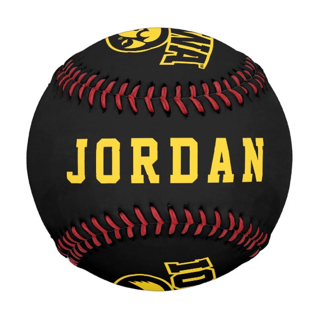 Iowa Logotype with Hawkeye Baseball (Back)