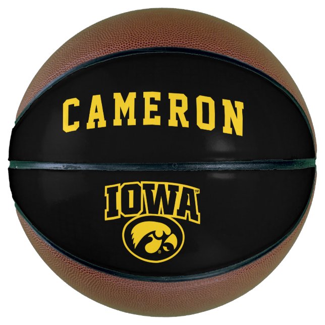 Iowa Logotype with Hawkeye Basketball (Front)