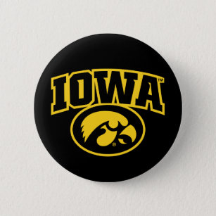 Iowa Logotype with Hawkeye Button