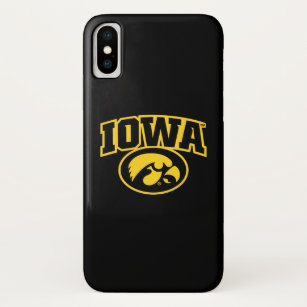 Iowa Logotype with Hawkeye iPhone X Case