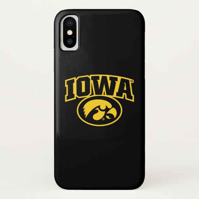 Iowa Logotype with Hawkeye Case-Mate iPhone Case (Back)
