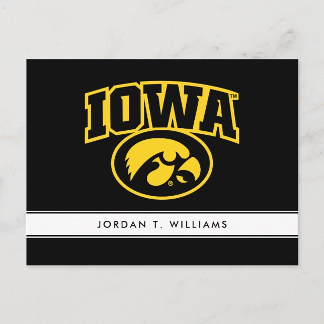 Iowa Logotype with Hawkeye Invitation Postcard (Front)