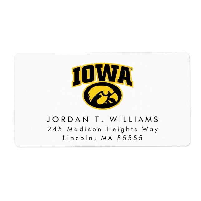 Iowa Logotype with Hawkeye Label (Front)