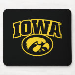 Iowa Logotype with Hawkeye Mouse Pad<br><div class="desc">Check out these official UI products. All of these products are customizable so you can add your class year,  name,  or sport. Personalize your Iowa University merchandise on Zazzle.com!  You can find something here to show off your Hawkeye pride every day!</div>
