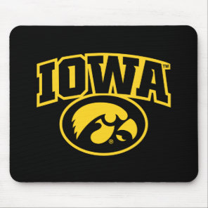 Iowa Logotype with Hawkeye Mouse Pad