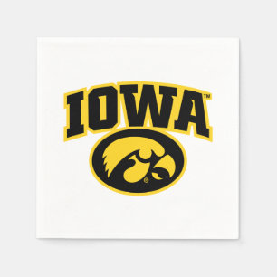 Iowa Logotype with Hawkeye Napkins