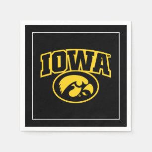 Iowa Logotype with Hawkeye Napkins
