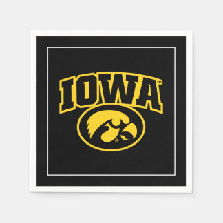 Iowa Logotype with Hawkeye Napkins