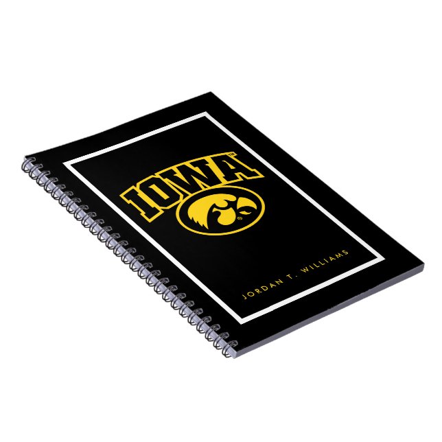 Iowa Logotype with Hawkeye Notebook (Right Side)