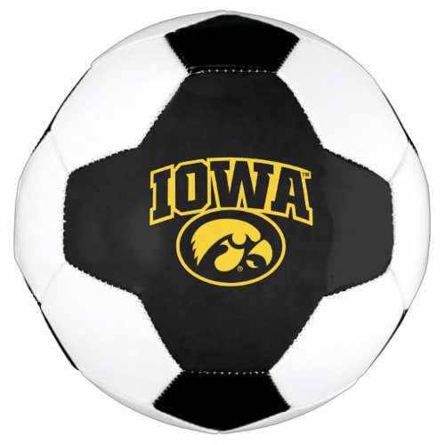 Iowa Logotype with Hawkeye Soccer Ball