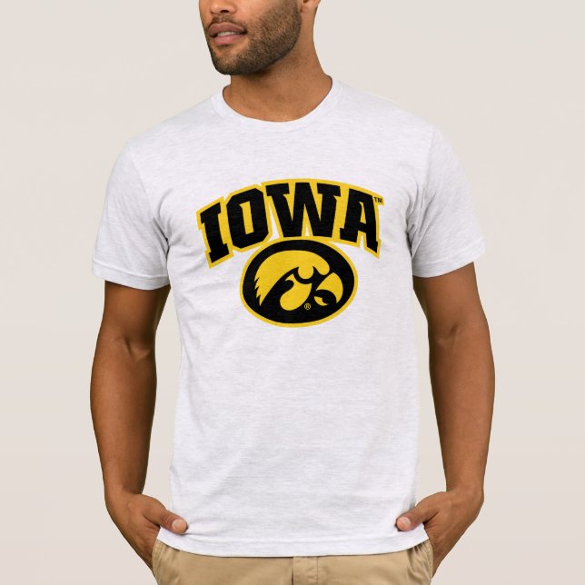 Iowa Logotype with Hawkeye T-Shirt (Front)