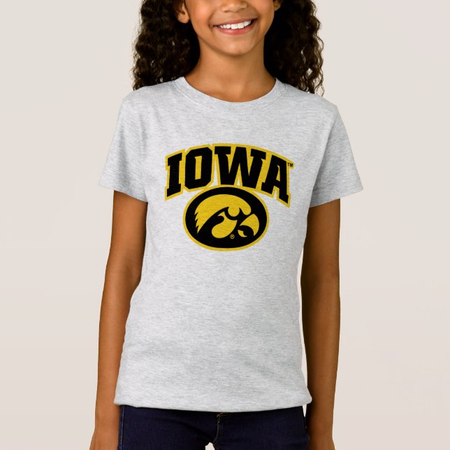Iowa Logotype with Hawkeye T-Shirt (Front)