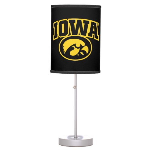 Iowa Logotype with Hawkeye Table Lamp