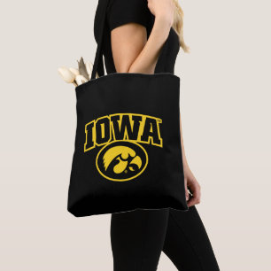 Iowa Logotype with Hawkeye Tote Bag