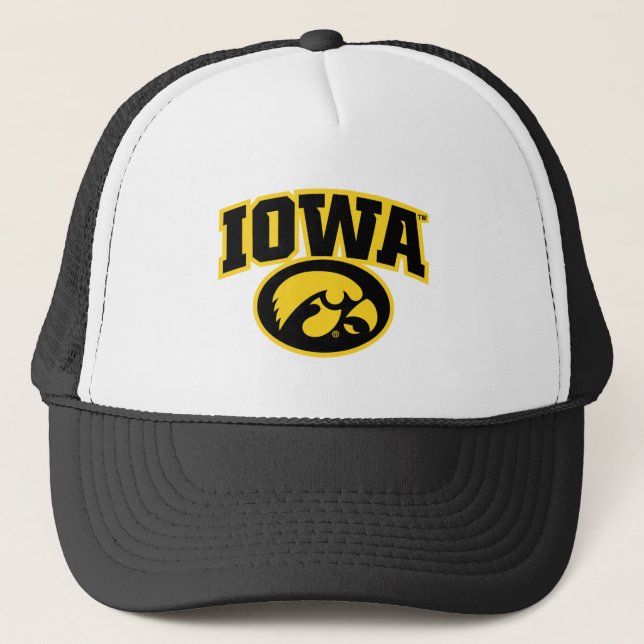 Iowa Logotype with Hawkeye Trucker Hat (Front)