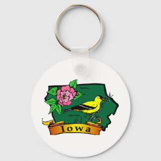 Iowa Map Keychain