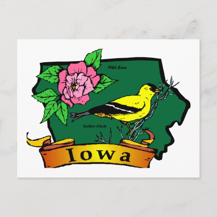 Iowa Map Postcard | Zazzle