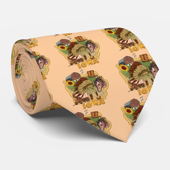 Iowa mens tie (Rolled)