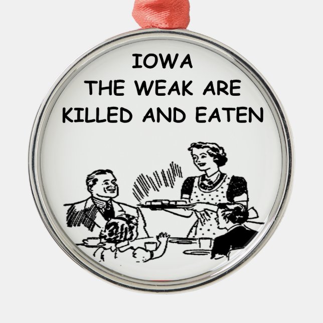 IOWA METAL ORNAMENT (Front)