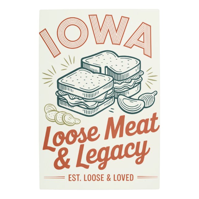 Iowa Metal Wall Art  (Front)