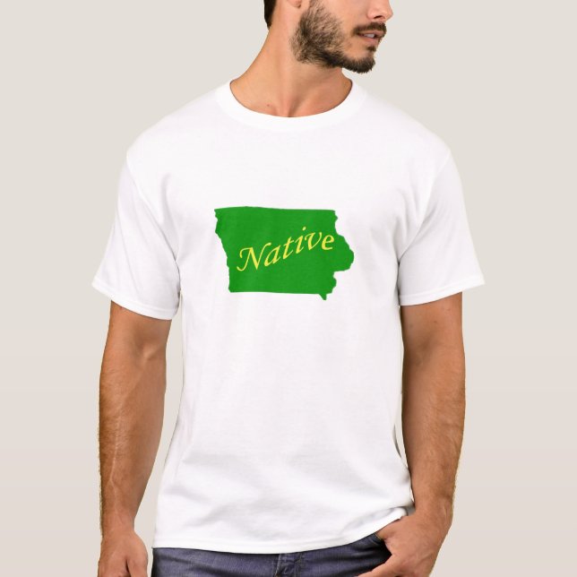 Iowa Native Green T-Shirt (Front)