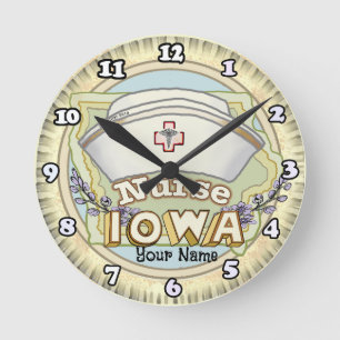Iowa Nurse Round Clock