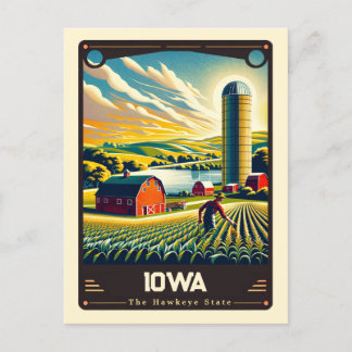 Iowa | Patriotic Spirit Vintage Postcard