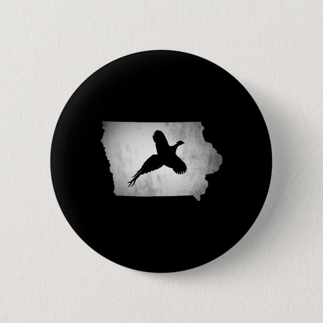 Iowa Pheasant Hunting  Button (Front)