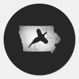 Iowa Pheasant Hunting Classic Round Sticker