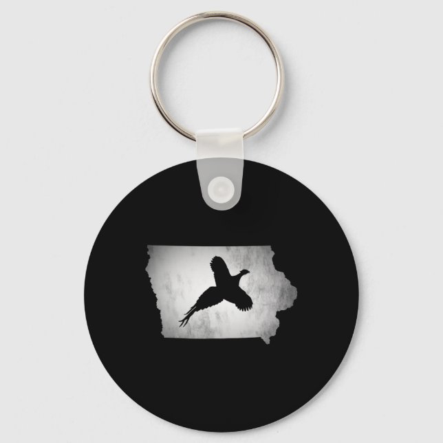 Iowa Pheasant Hunting  Keychain (Front)